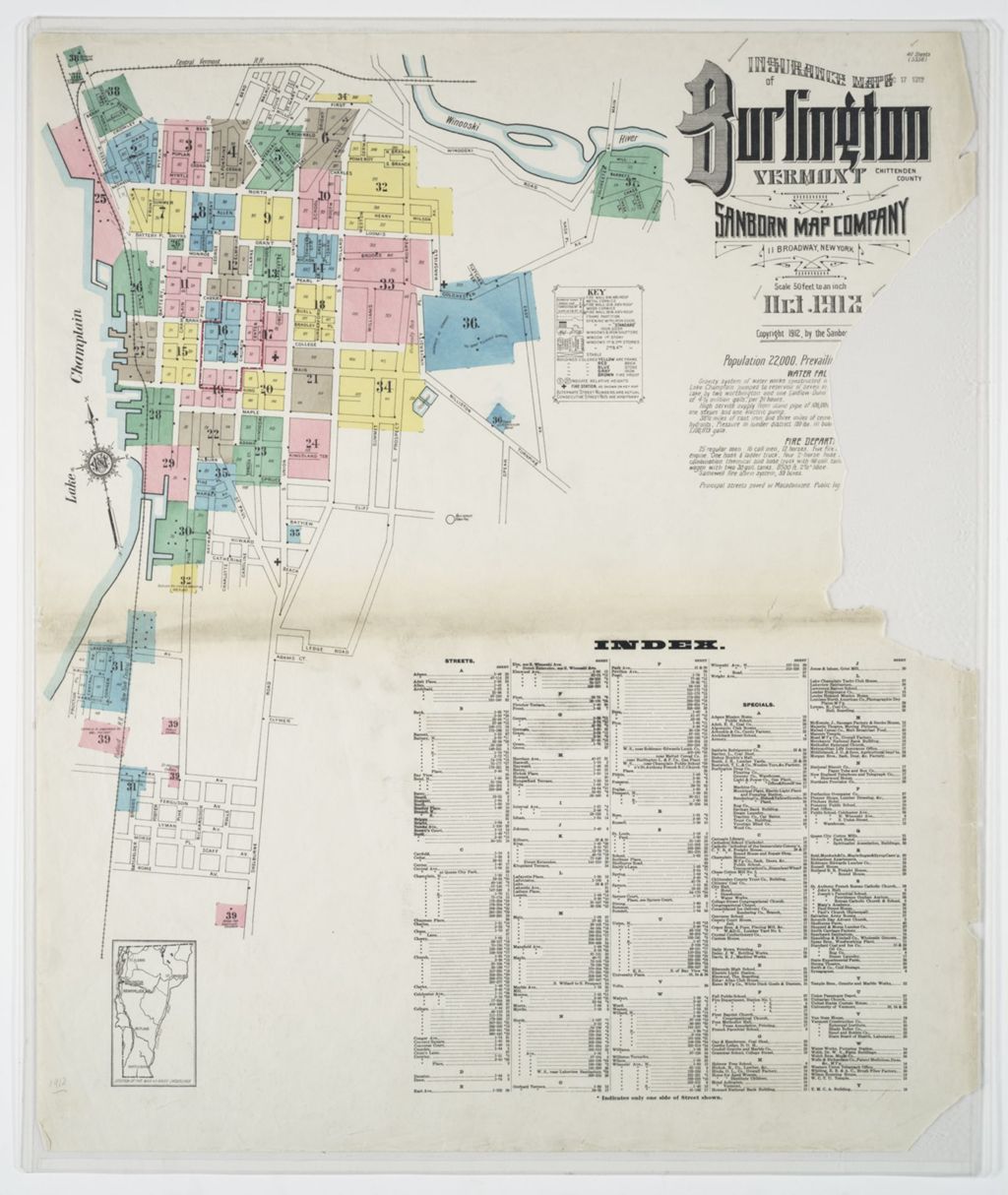 Miniature of Burlington 1912, index