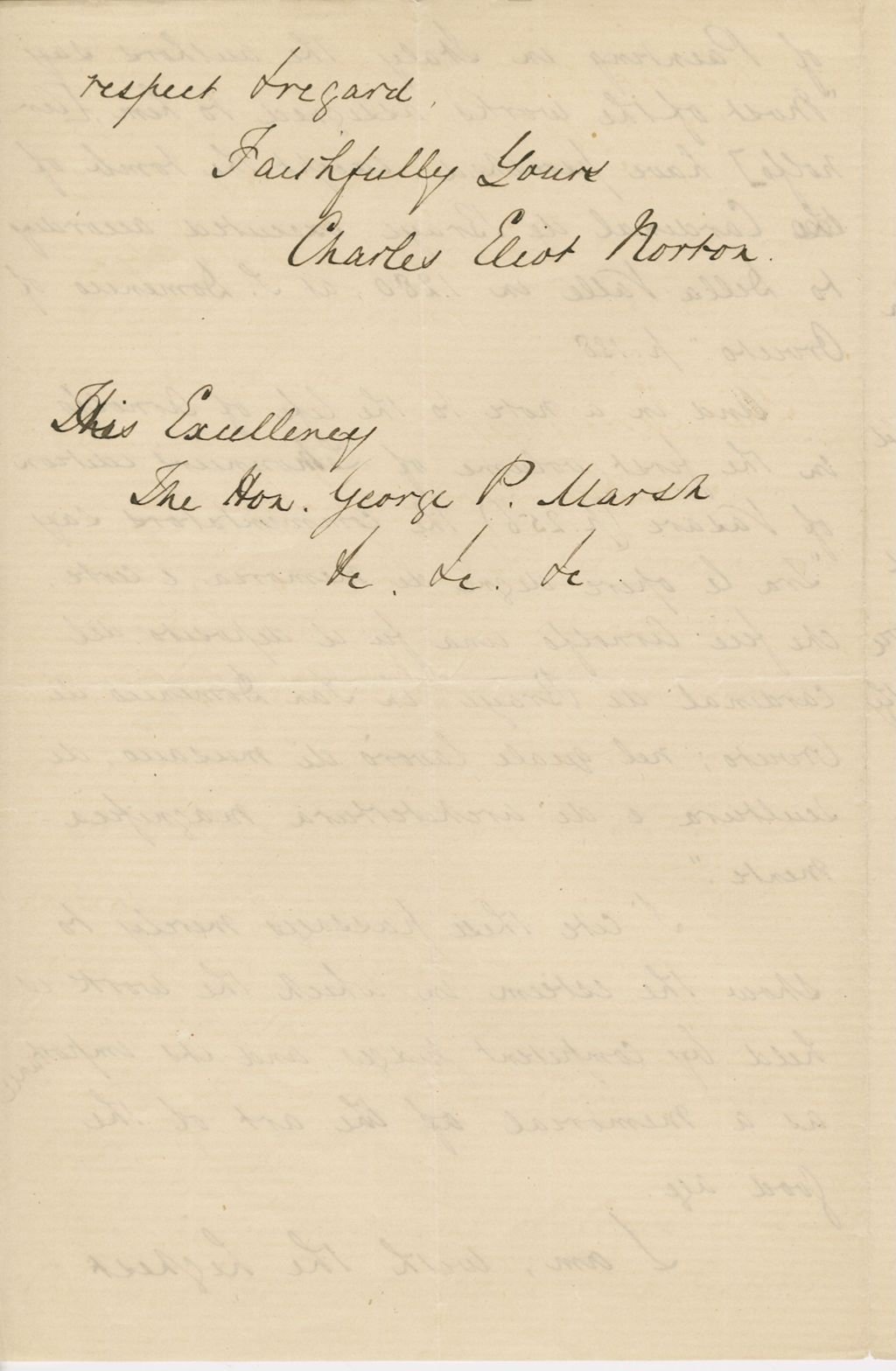 Miniature of Letter from CHARLES ELIOT NORTON to GEORGE PERKINS MARSH, dated February 2, 1871.