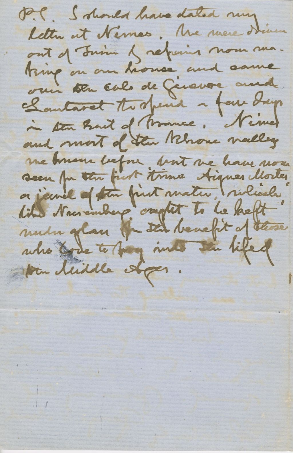 Miniature of Letter from GEORGE PERKINS MARSH to CHARLES ELIOT NORTON, dated October 17, 1863.