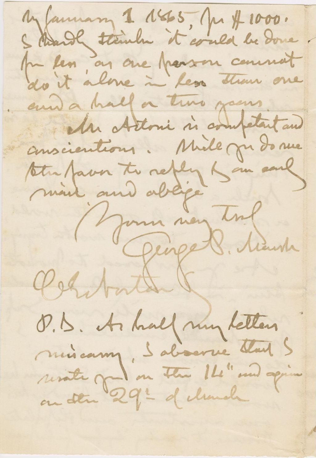 Miniature of Letter fromGEORGE PERKINS MARSH to CHARLES ELIOT NORTON, dated April 18, 1864.