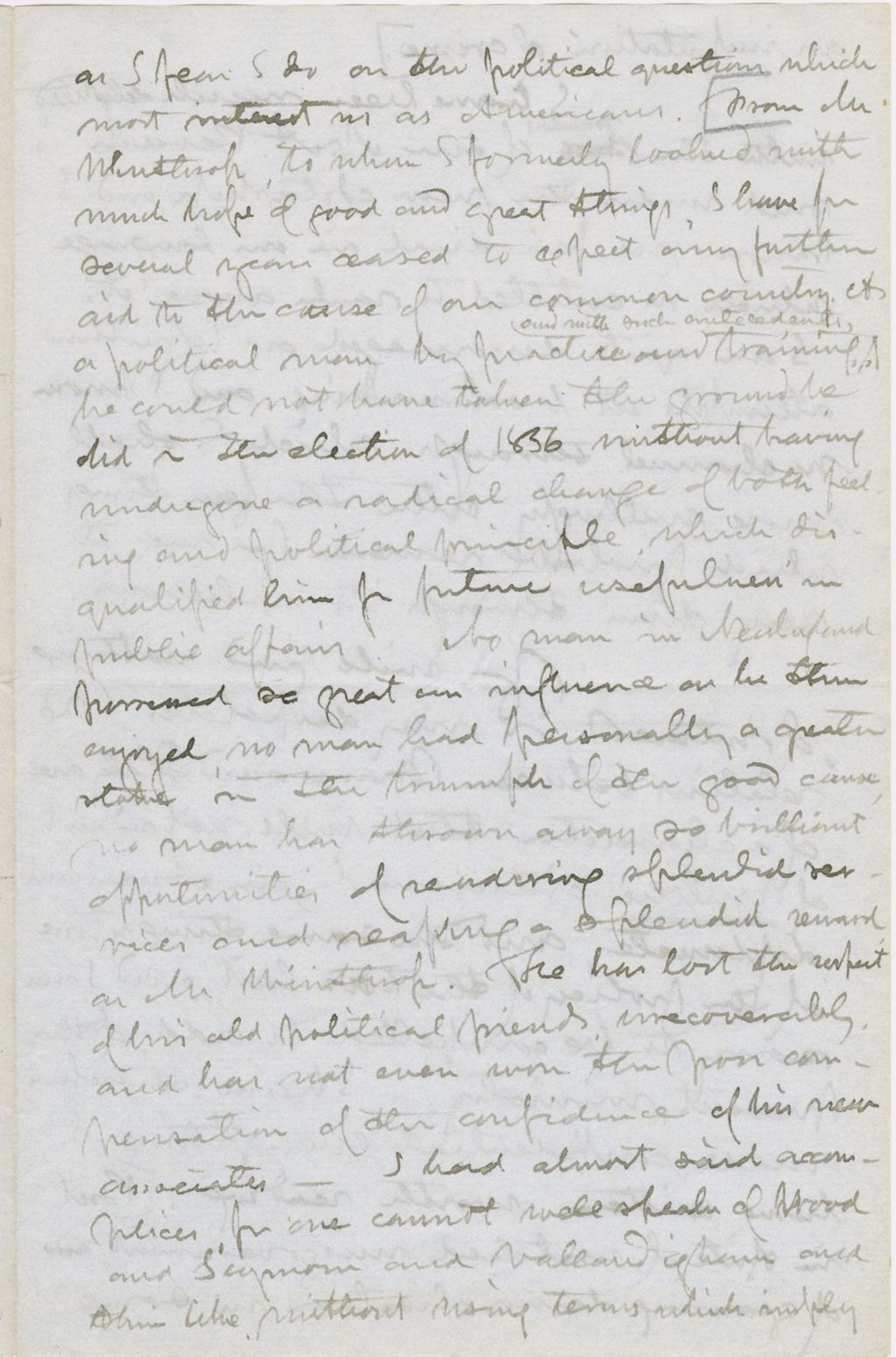 Miniature of Letter from GEORGE PERKINS MARSH to CHARLES ELIOT NORTON, dated January 16, 1865.