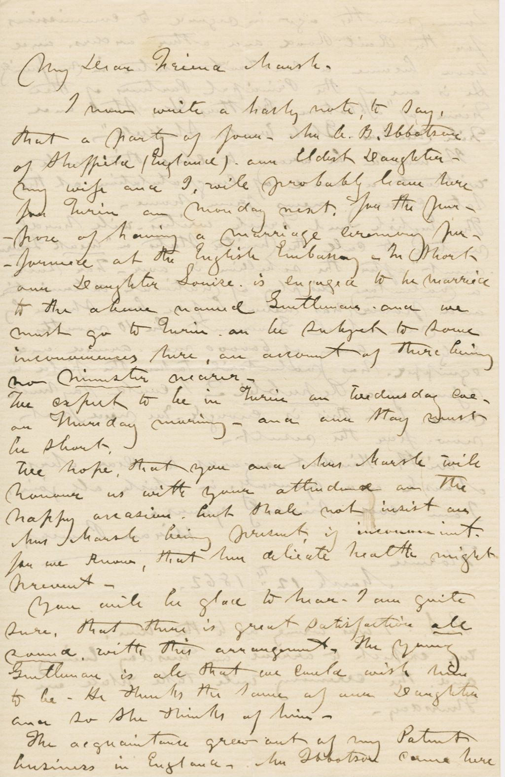 Miniature of Letter from HIRAM POWERS to GEORGE PERKINS MARSH, dated March 12, 1862.