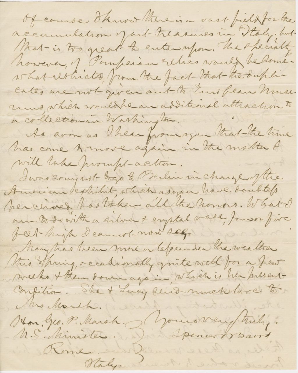 Miniature of Letter from SPENCER FULLETON BAIRD to GEORGE PERKINS MARSH, dated June 23, 1880.