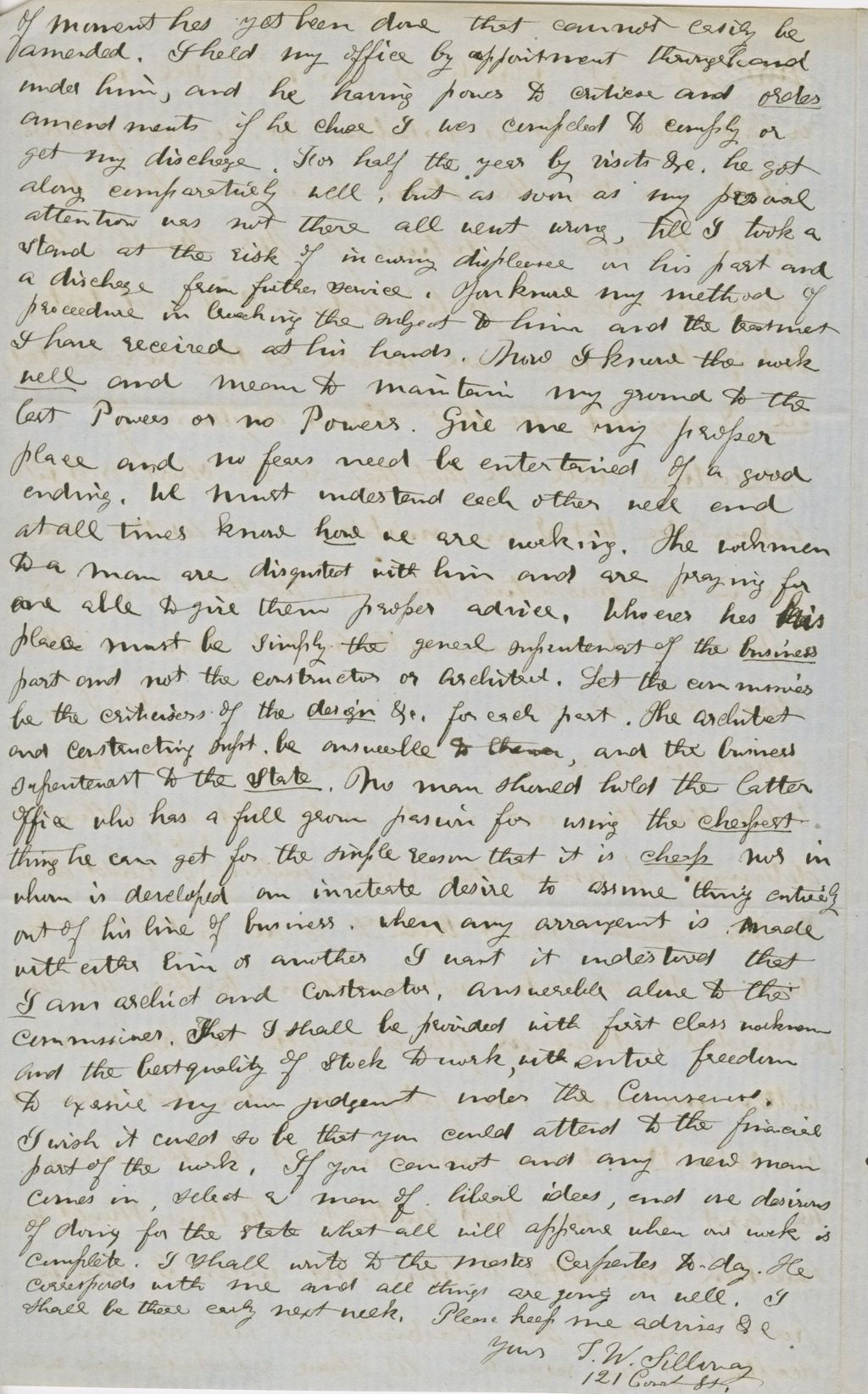 Miniature of Letter from THOMAS WILLIAM SILLOWAY to GEORGE PERKINS MARSH, dated April 13, 1858.