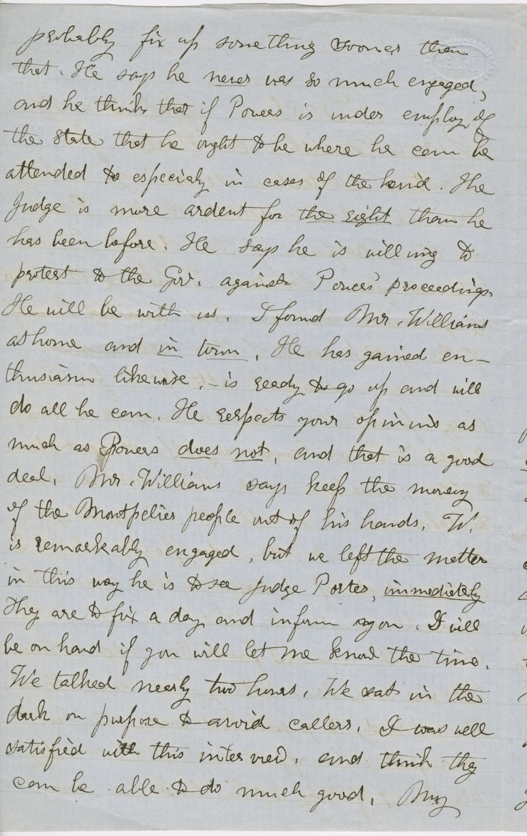 Miniature of Letter from THOMAS WILLIAM SILLOWAY to GEORGE PERKINS MARSH, dated April 30, 1858.