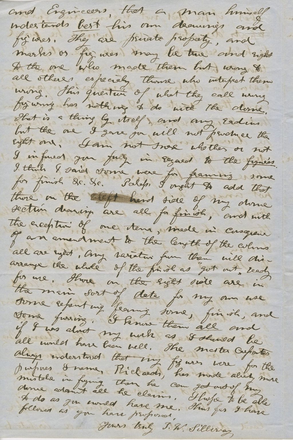 Miniature of Letter from THOMAS WILLIAM SILLOWAY to GEORGE PERKINS MARSH, dated August 19, 1858.