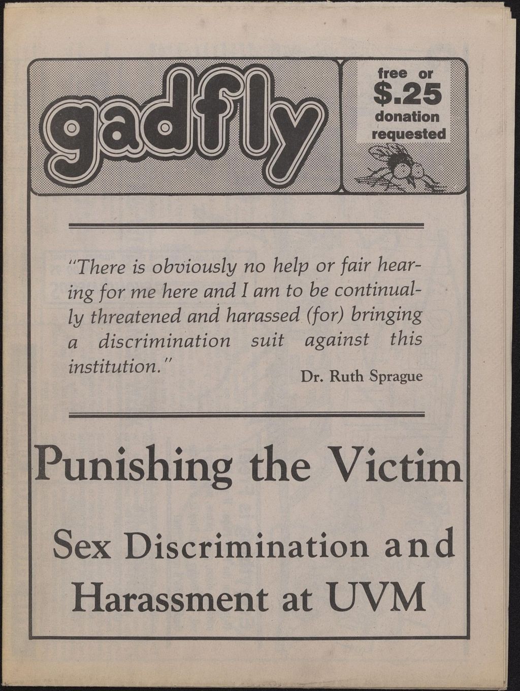 Miniature of The Gadfly : a UVM student newspaper, vol. 03, n. 06