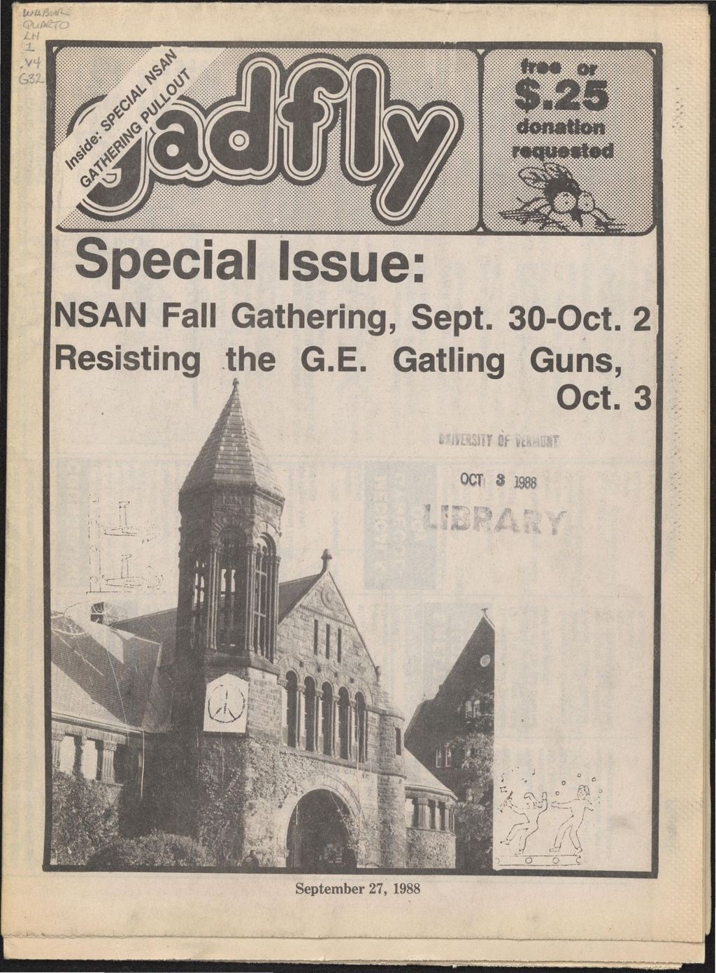 Miniature of The Gadfly : a UVM student newspaper, vol. 04, n. 01