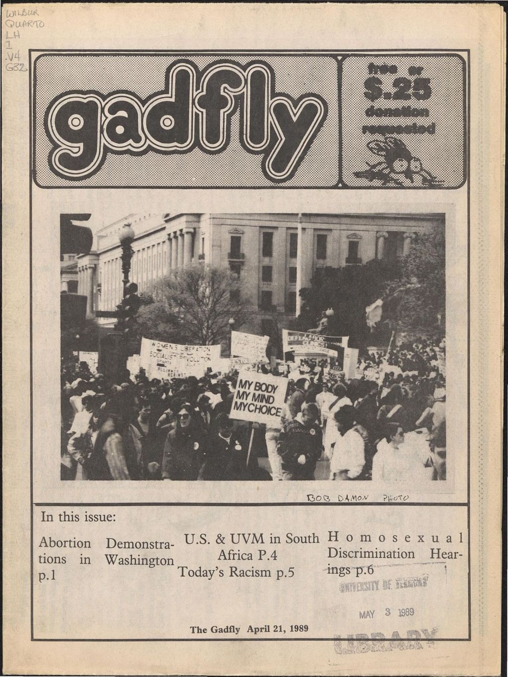 Miniature of The Gadfly : a UVM student newspaper, vol. 04, n. 06