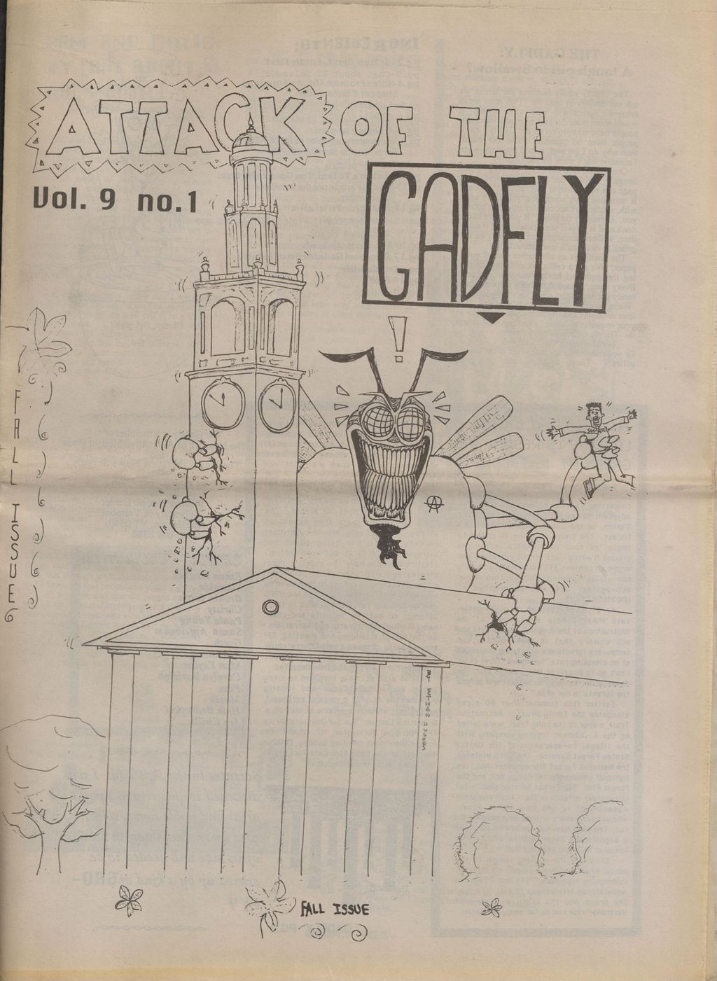 Miniature of The Gadfly : a UVM student newspaper, vol. 09, n. 01