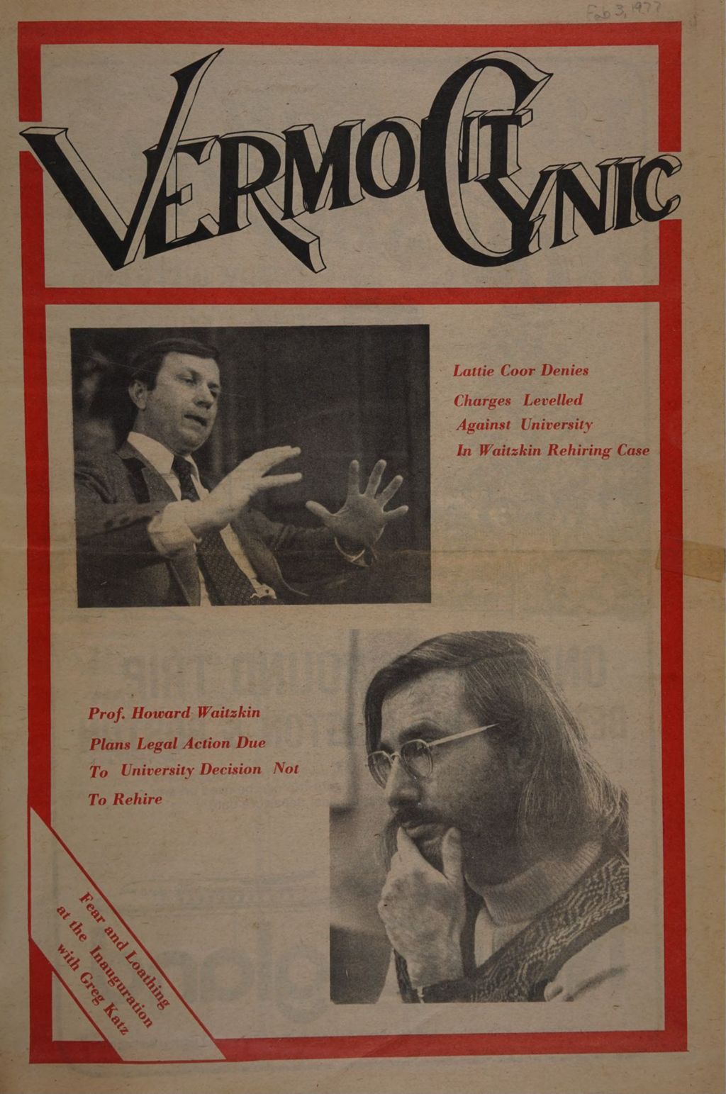 Miniature of Vermont Cynic, 1977, January-February