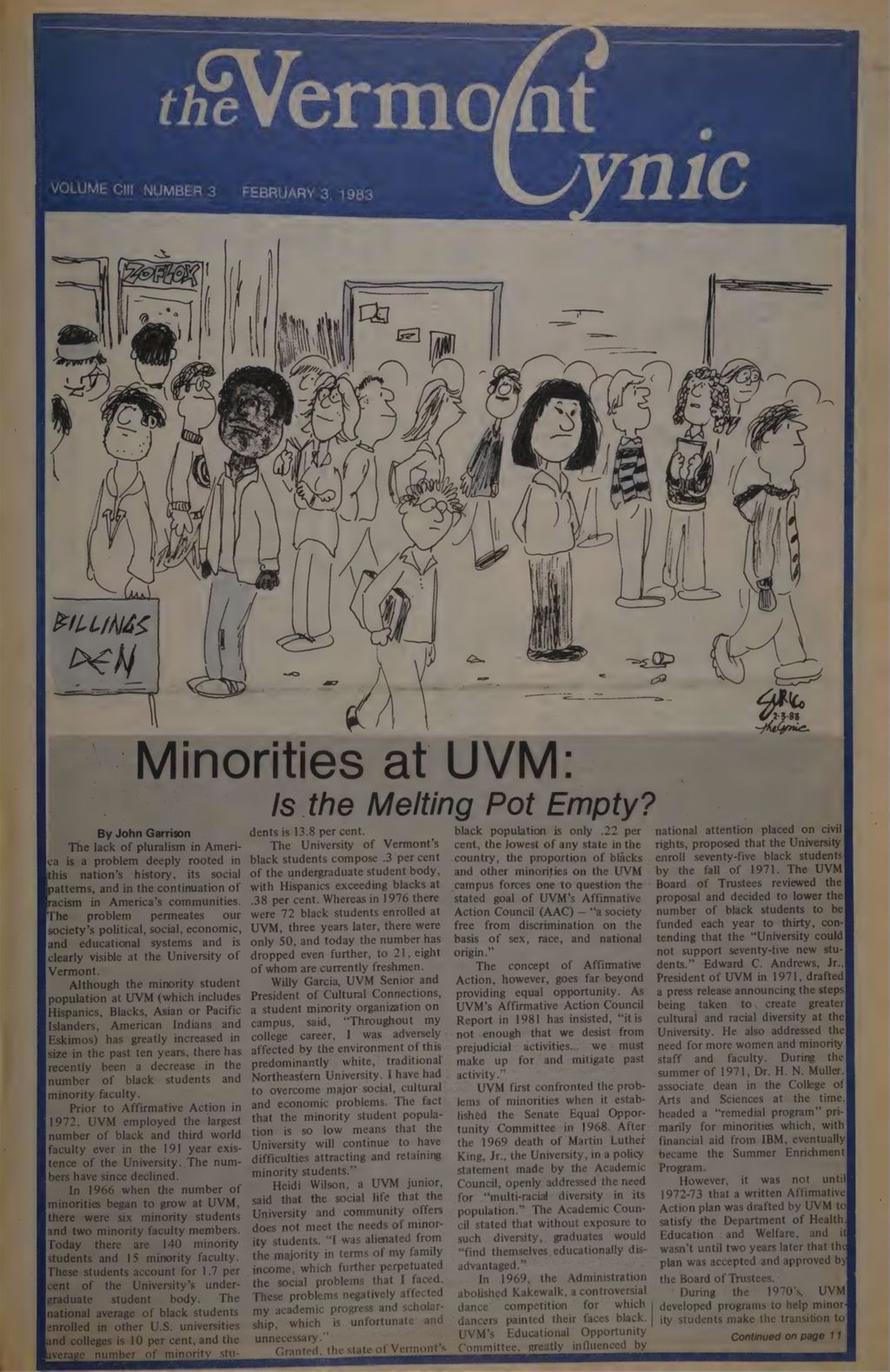 Miniature of Vermont Cynic, 1983, February