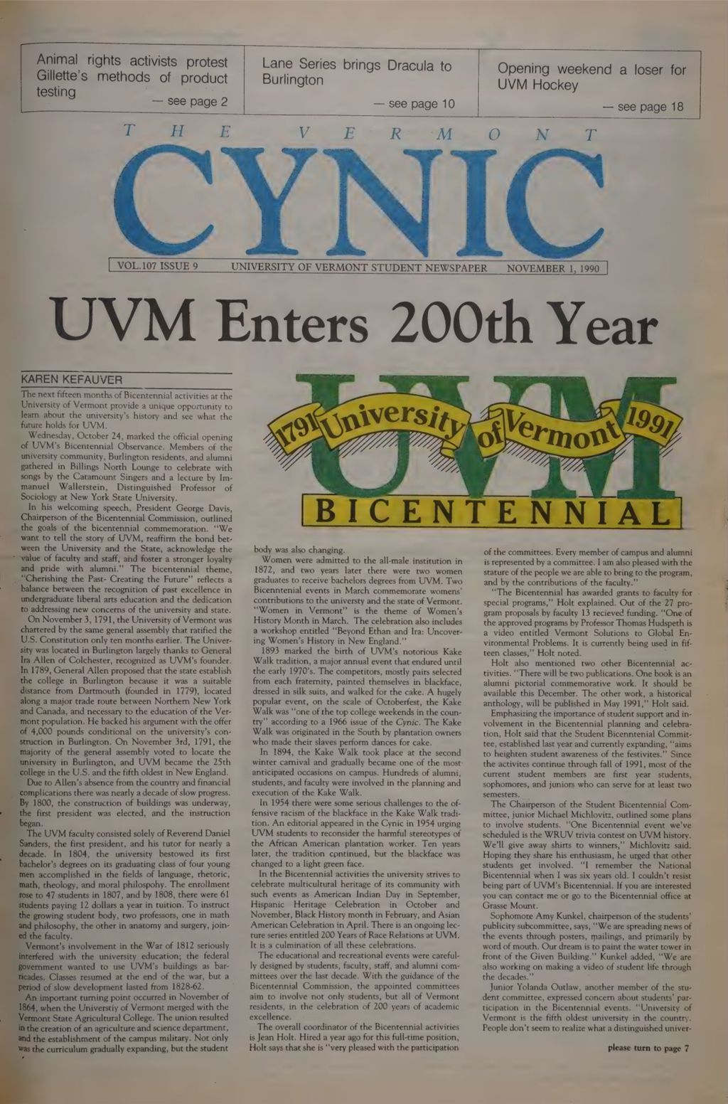 Miniature of Vermont Cynic, 1990, November