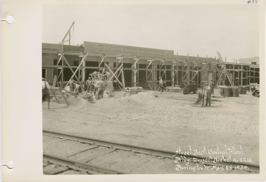 Miniature of Burlington Street Department Buildings - Construction of Building