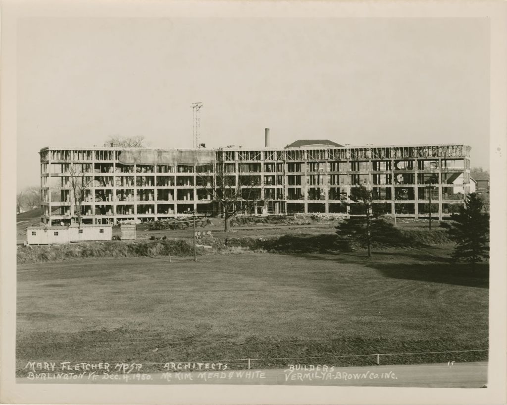 Miniature of Mary Fletcher Hospital, Burlington - Construction