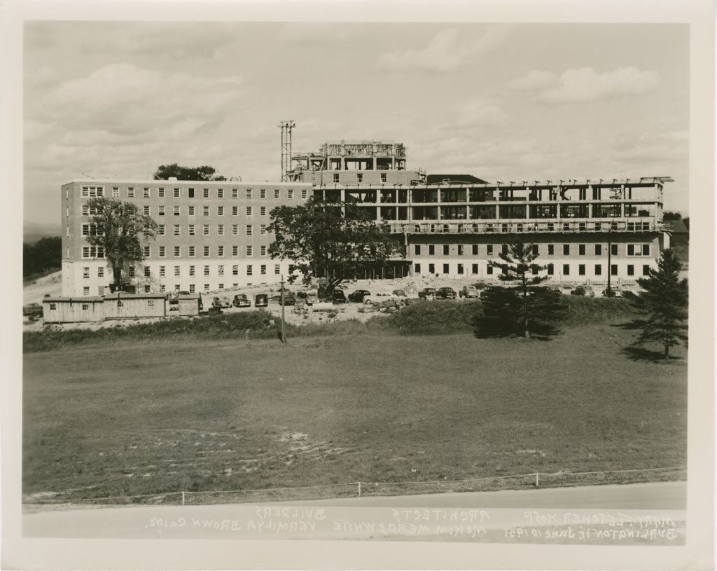 Miniature of Mary Fletcher Hospital, Burlington - Construction