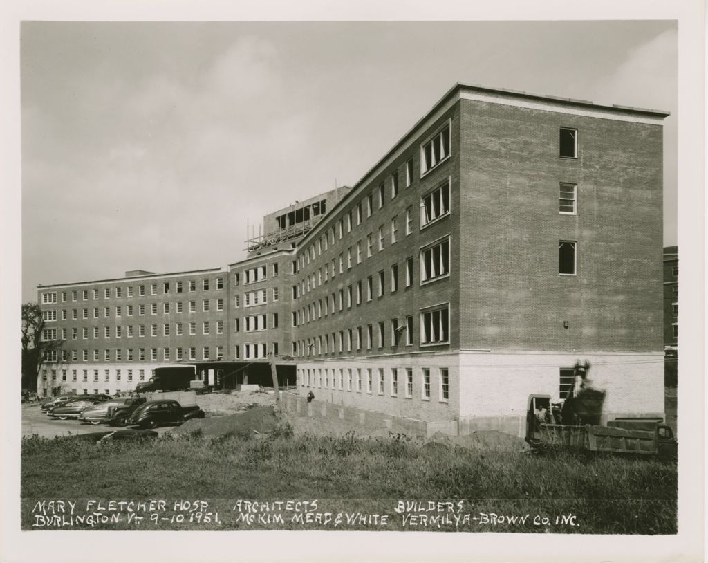 Miniature of Mary Fletcher Hospital, Burlington - Construction