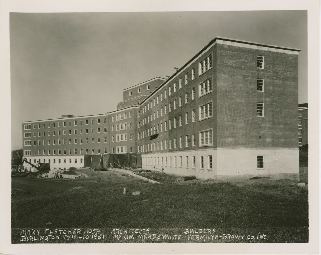 Miniature of Mary Fletcher Hospital, Burlington - Construction