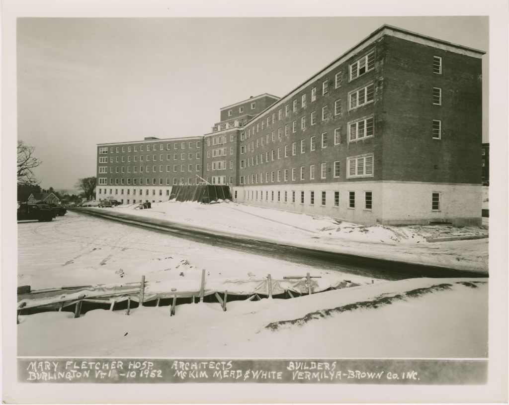 Miniature of Mary Fletcher Hospital, Burlington - Construction