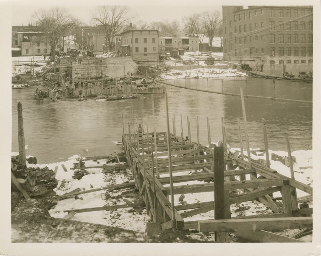 Miniature of Winooski Bridge Construction