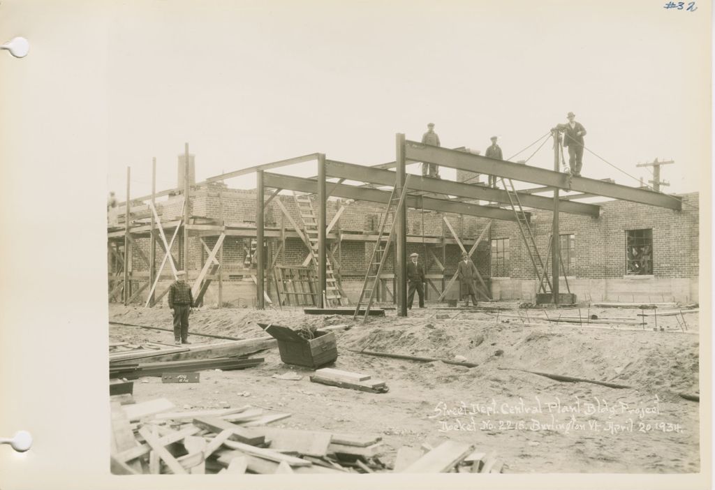 Miniature of Burlington Street Department Buildings - Construction of Building