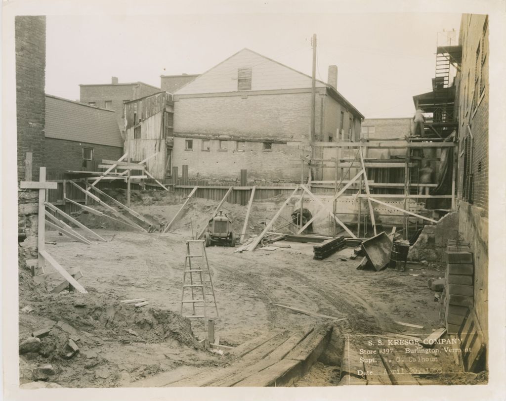 Miniature of Kresge's (Burlington Store) - exteriors, excavation, construction