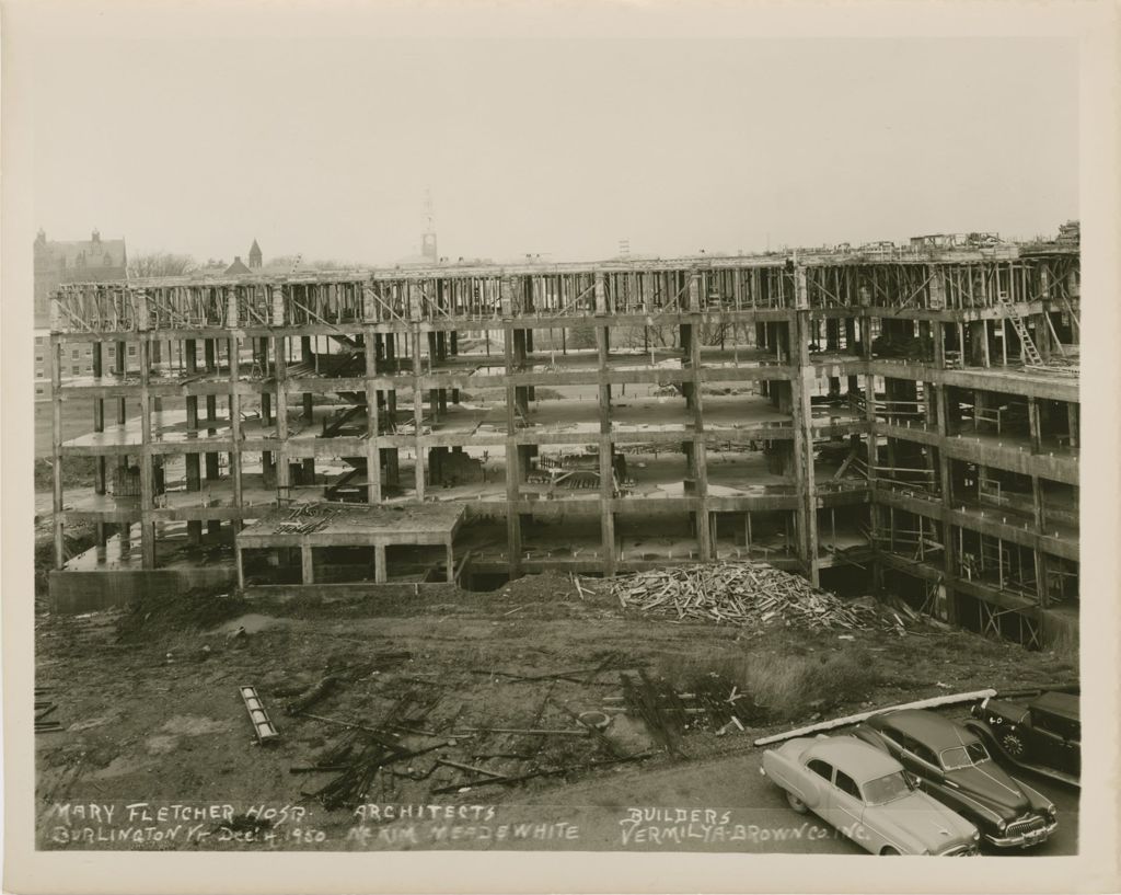 Miniature of Mary Fletcher Hospital, Burlington - Construction