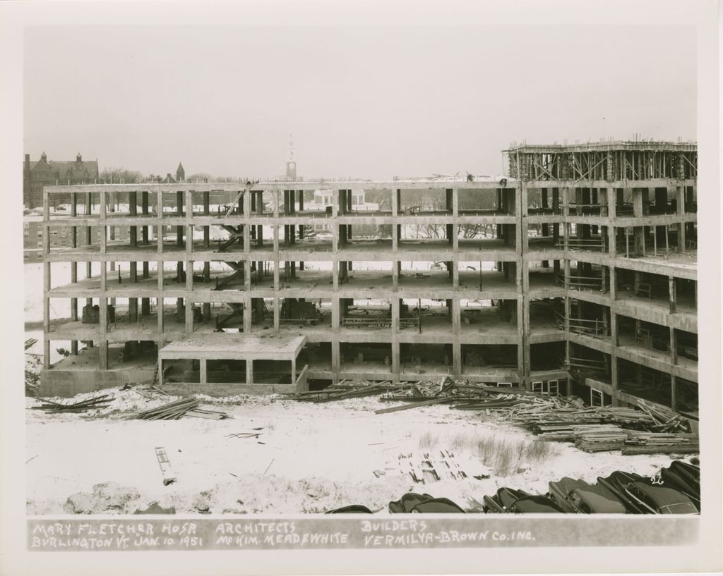 Miniature of Mary Fletcher Hospital, Burlington - Construction