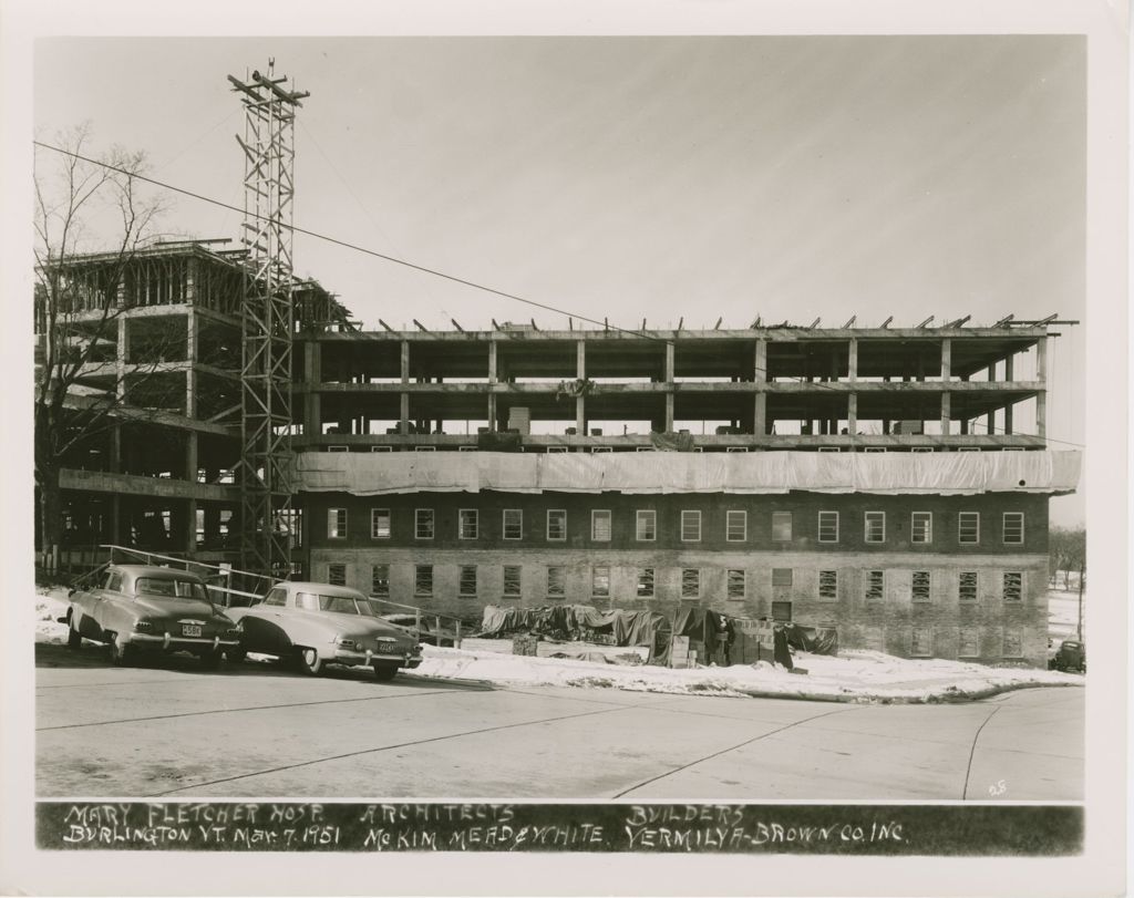 Miniature of Mary Fletcher Hospital, Burlington - Construction