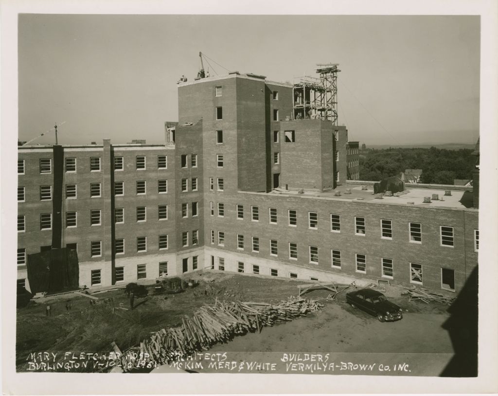 Miniature of Mary Fletcher Hospital, Burlington - Construction