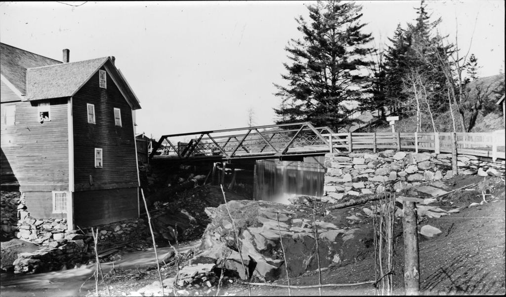 Miniature of Building next to a stream and dam