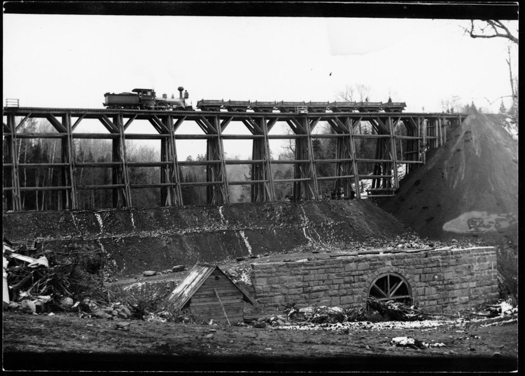 Miniature of Train crossing Pumpkin Hill bridge in Danville, Vermont