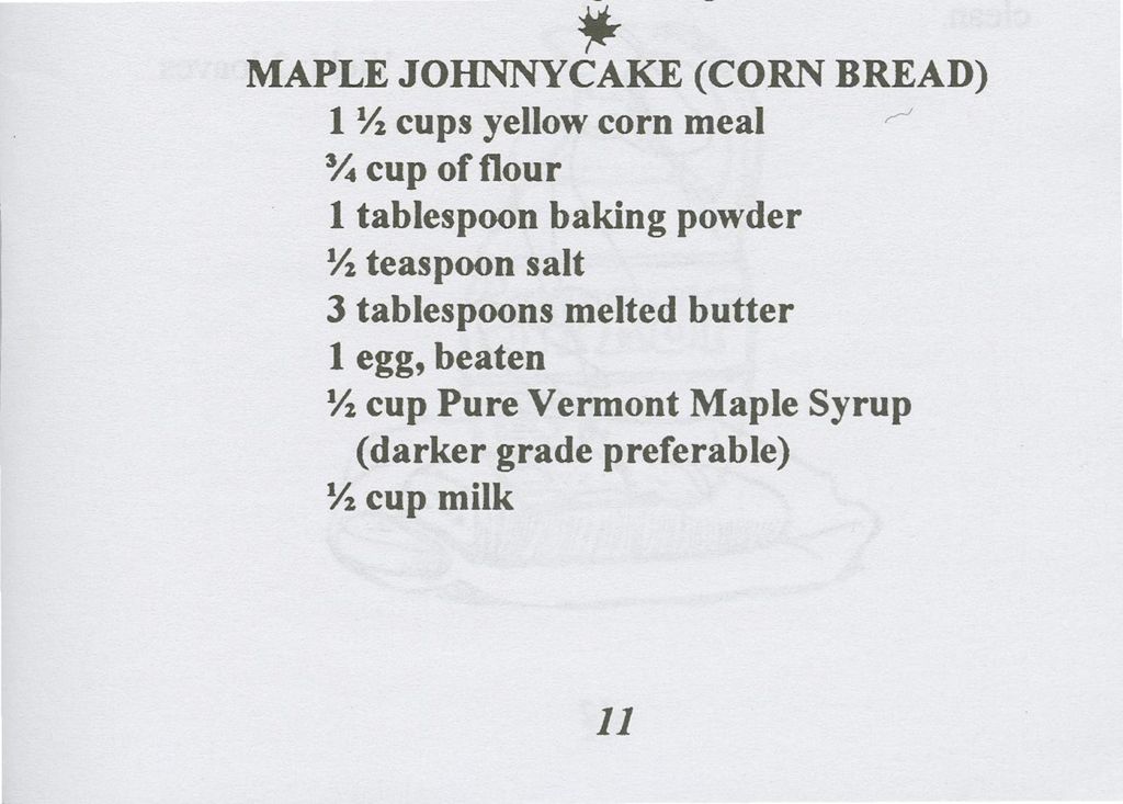 Miniature of Maple johnnycake (corn bread)