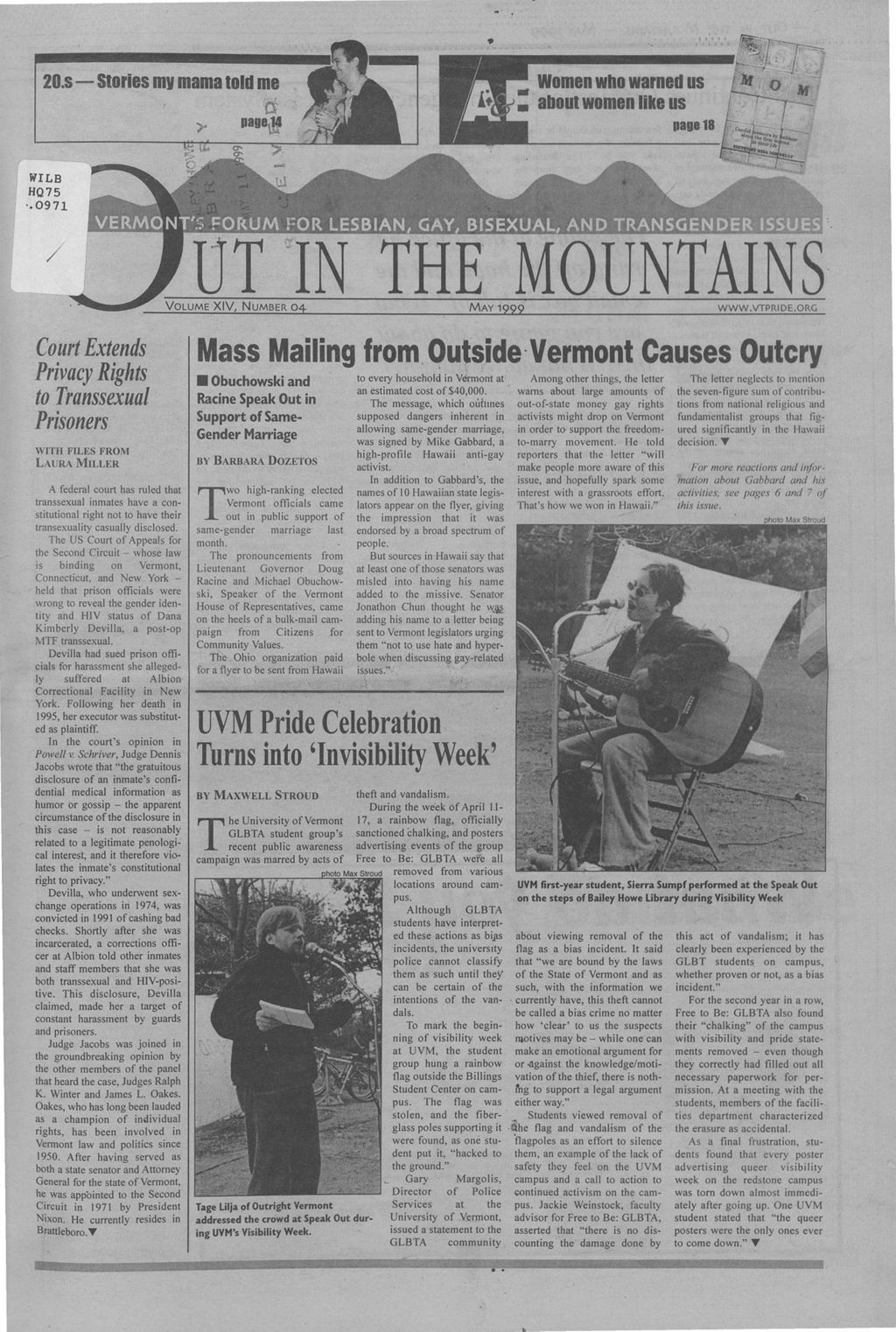 Miniature of Out in the Mountains, May, 1999