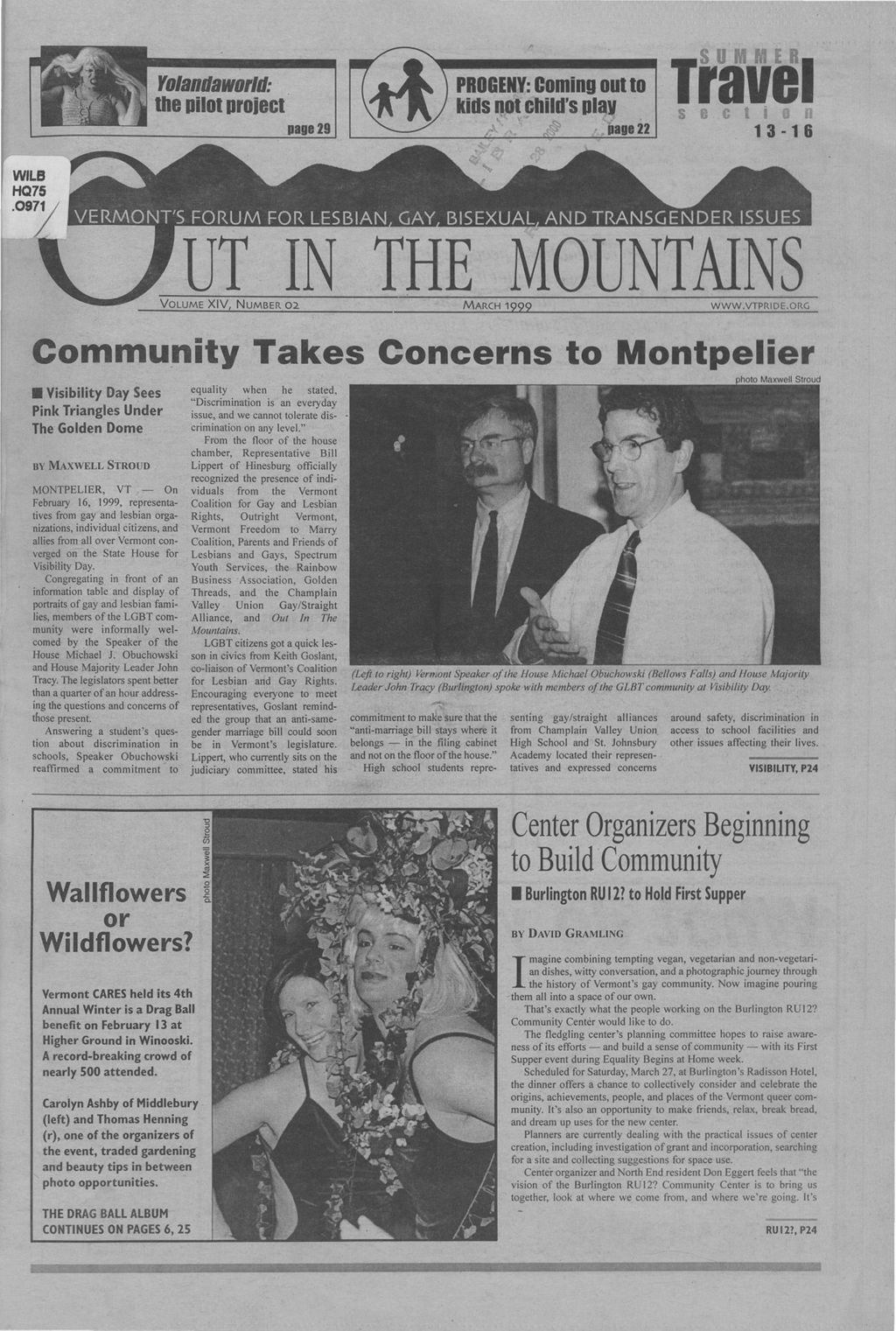 Miniature of Out in the Mountains, March, 1999