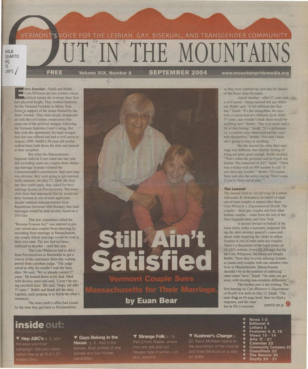 Miniature of Out in the Mountains, September, 2004