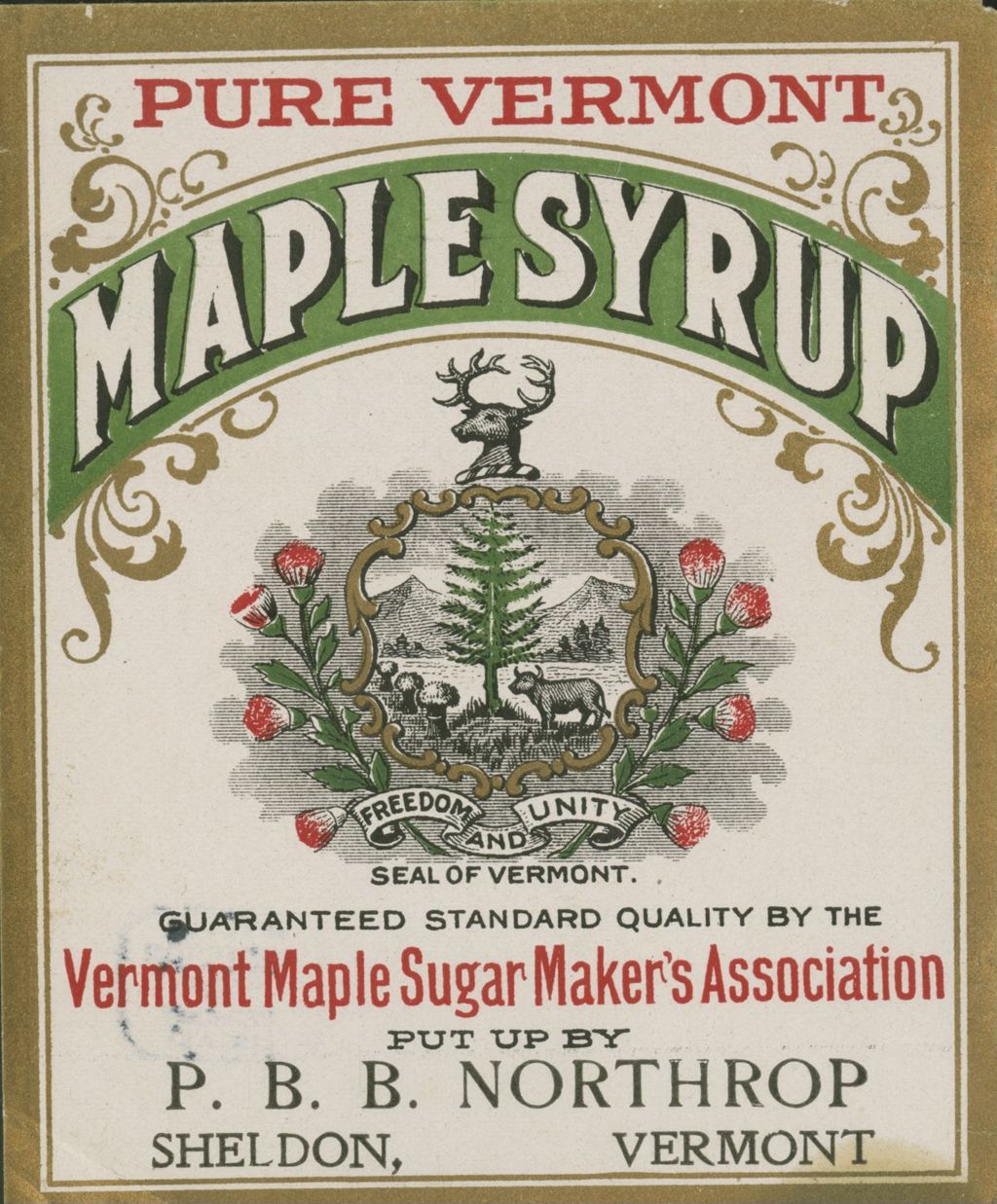 Miniature of P.B.B. Northrop Maple Syrup