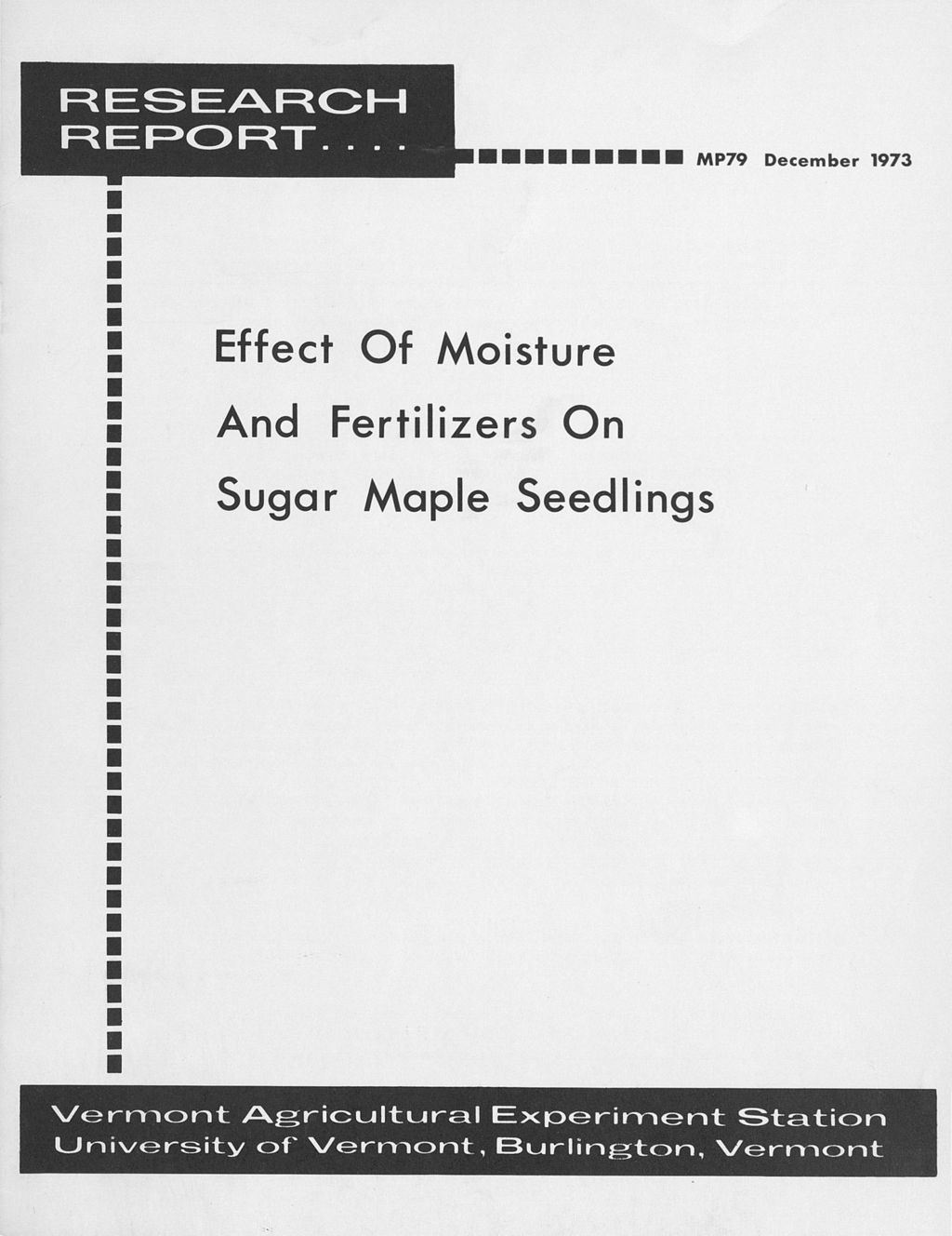 Miniature of Effect of moisture and fertilizers on sugar maple seedling growth