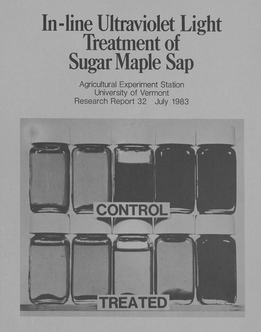 Miniature of In-line ultraviolet light treatment of sugar maple sap