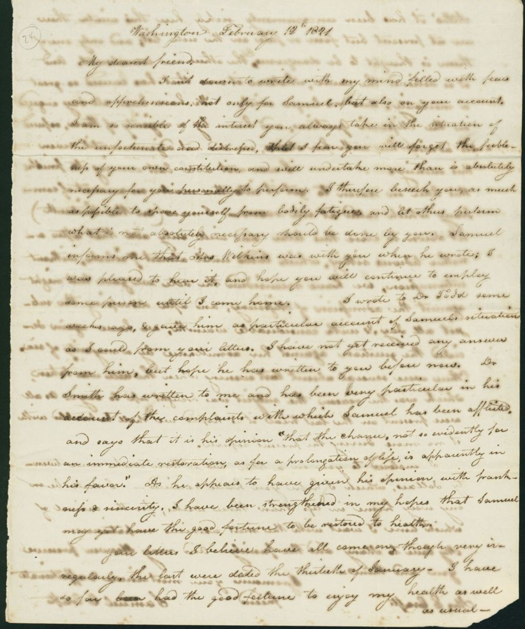 Miniature of Letter to Eunice Todd Crafts, February 12, 1821