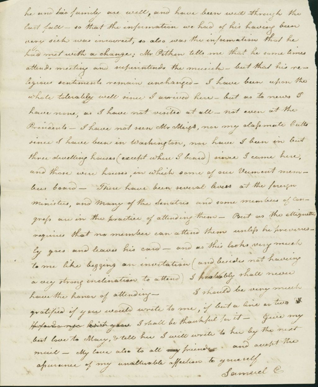 Miniature of Letter to Eunice Todd Crafts, December 19, 1818