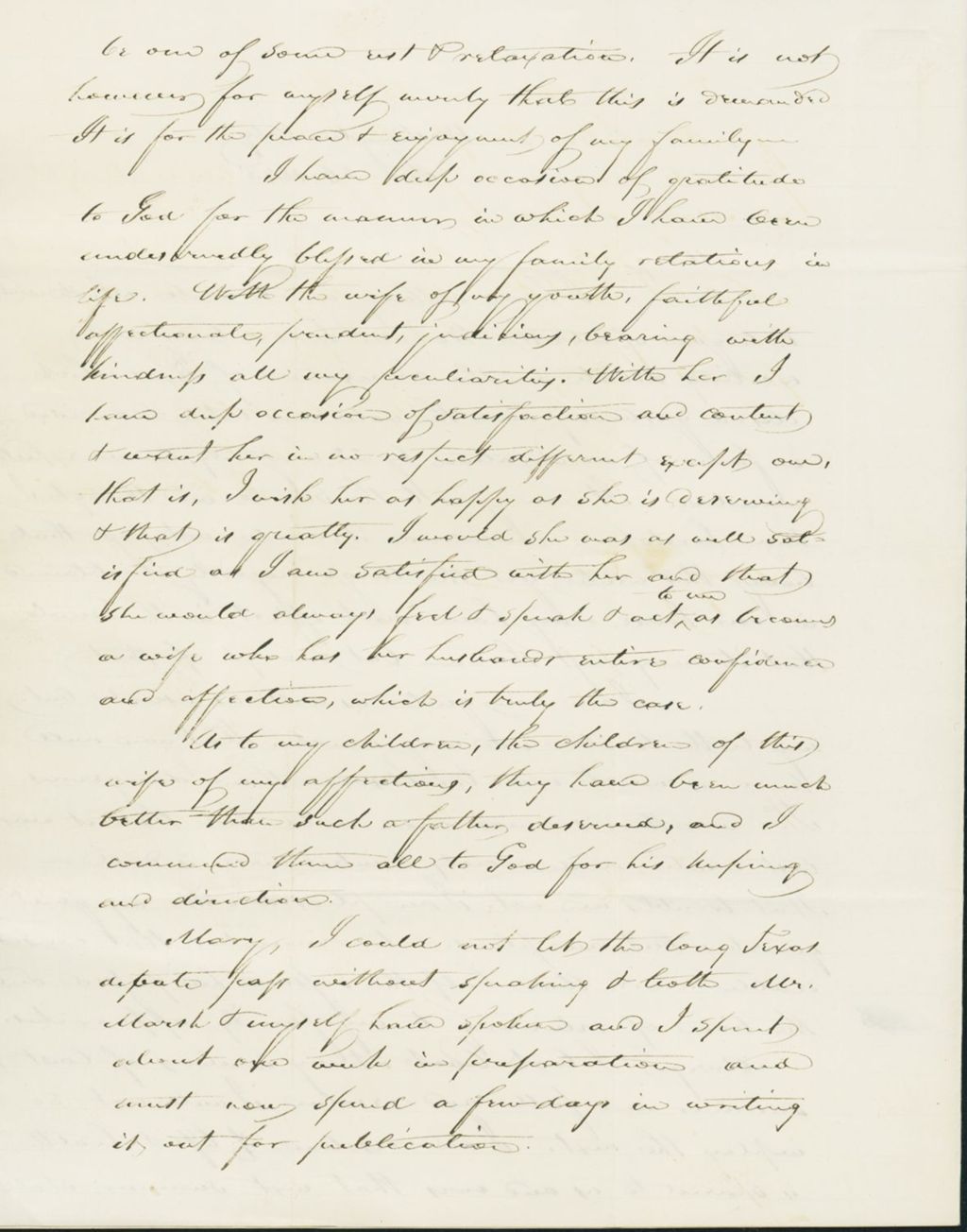 Miniature of Letter to Mary N. Collamer, January 26, 1845