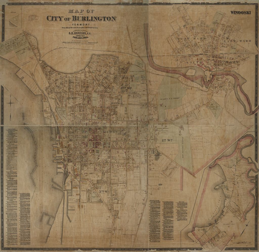 Miniature of Map of the city of Burlington, Vermont