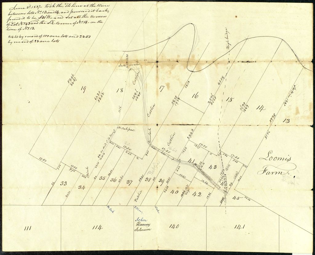 Miniature of Burlington 23-acre lots, No. 33 to 45 inclusive, June 3, 1837