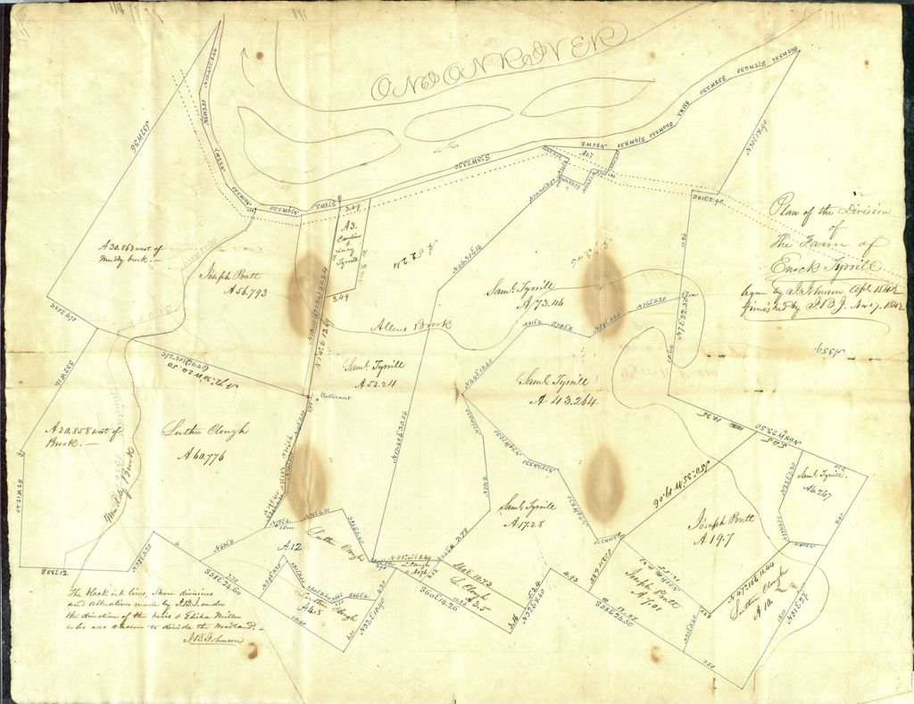 Miniature of Williston: Plan of the division of the farm of Enoch Tyrrill, April 1842