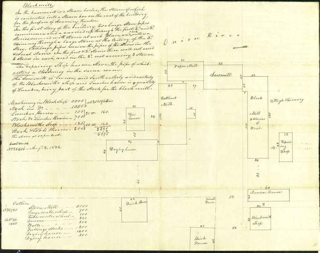 Miniature of Burlington: Block and other Mills, August 2, 1838