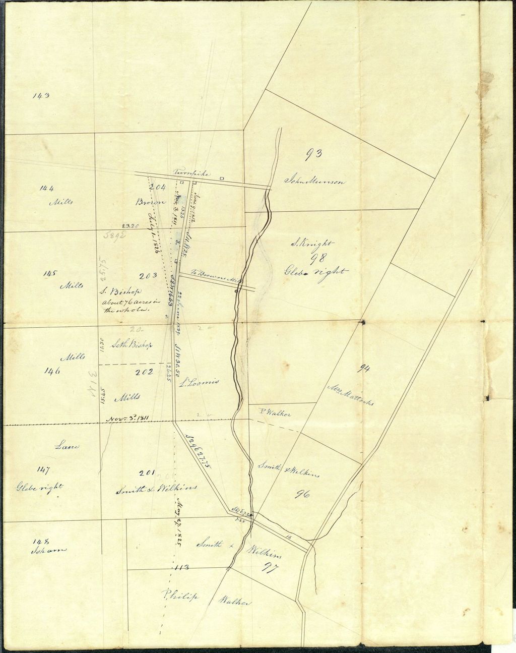 Miniature of Burlington: Roads near Muddy Brook, South, undated