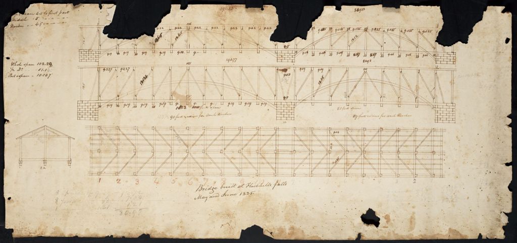 Miniature of Bridge built at Hubbells Falls, Essex, May-June 1825