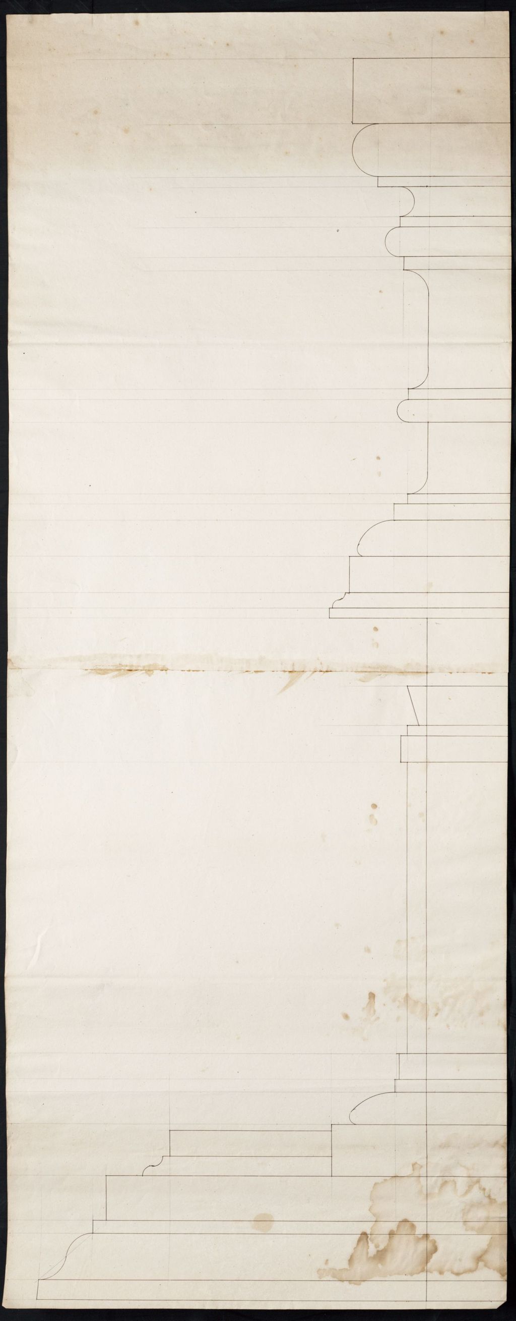 Miniature of Architectural column drawing, undated