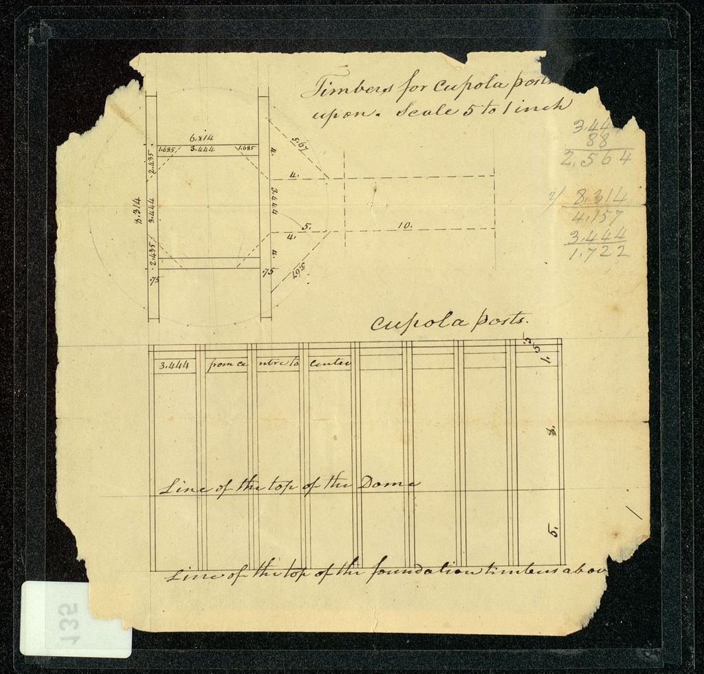 Miniature of Plan for Old Mill building, University of Vermont, Burlington, 1820s